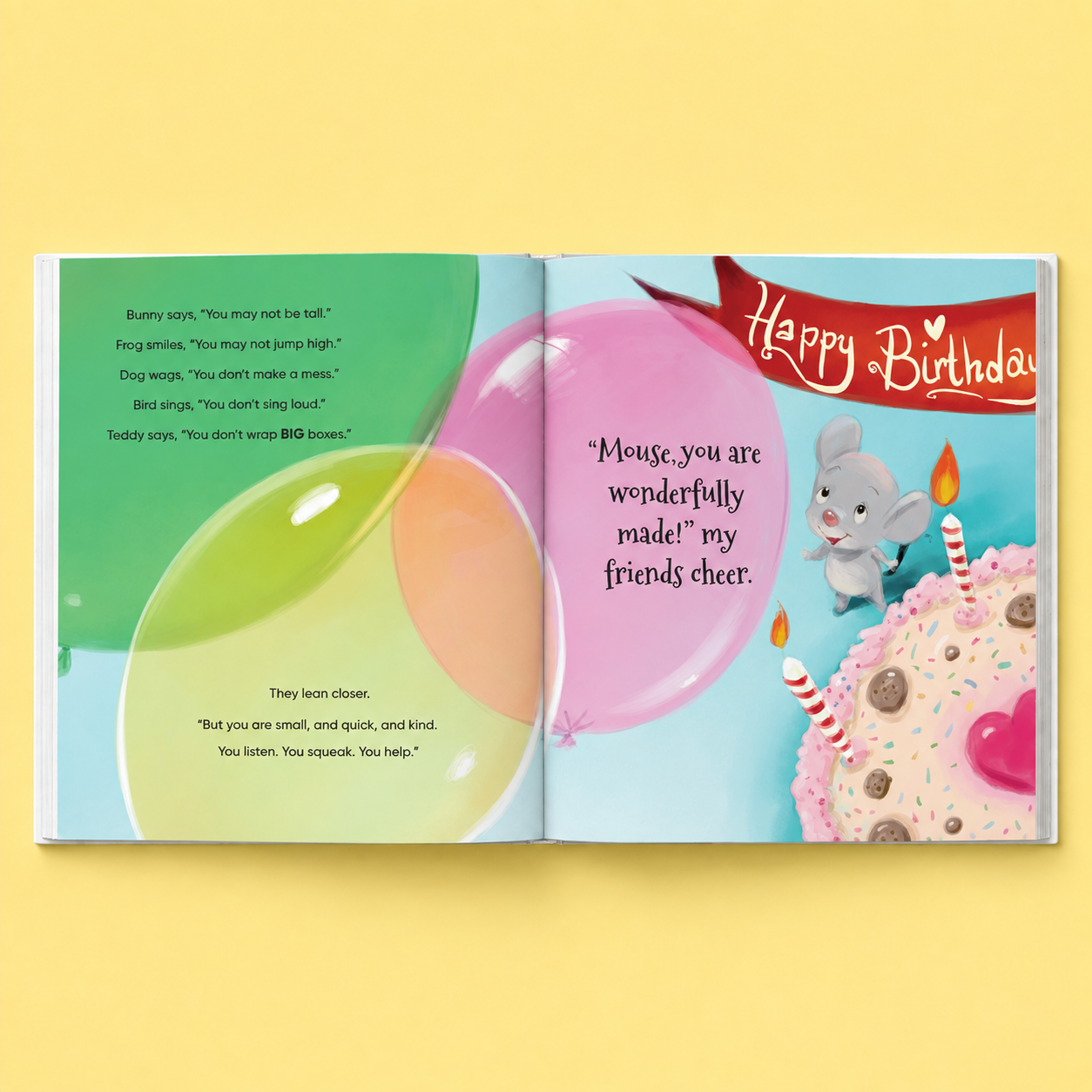 The Mouse in the Hammock, a Birthday Tale - Hardback 8x8 - FREE SHIPPING - Pre-Order