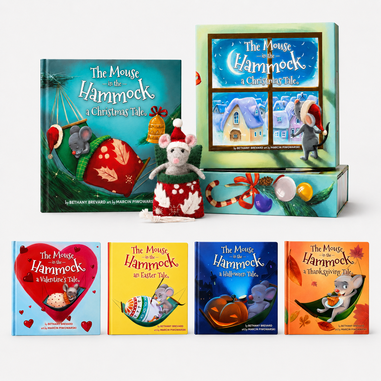 Christmas Gift Set + 4 Holiday Books